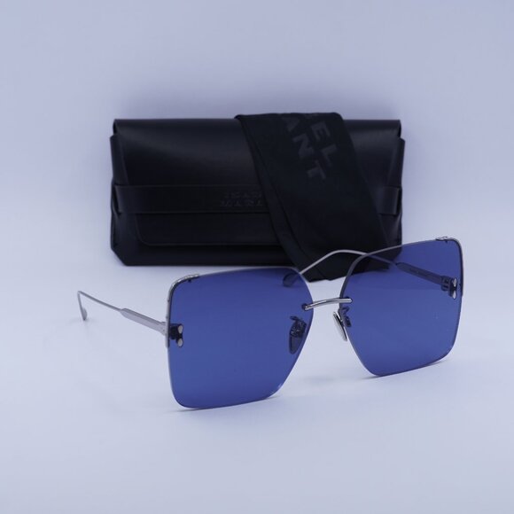 Isabel Marant IM0081/S 06LB KU Square Sunglasses - Ruthenium/Blue - Picture 1 of 10